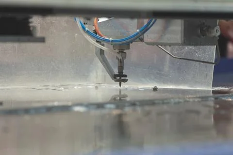 Cnc water jet machine Stock Photos