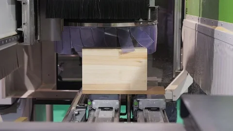 CNC Wood Machinery Stock Footage 82980497
