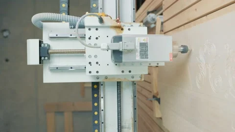 CNC woodworking machine Video stock 192479052
