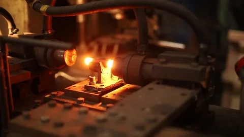CNC.Extra close-up. A metal workpiece is machined by an electric machine Stock Footage
