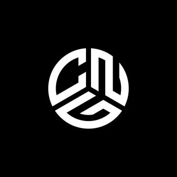 CNG letter logo design on white background. CNG creative initials letter logo Stock Illustration