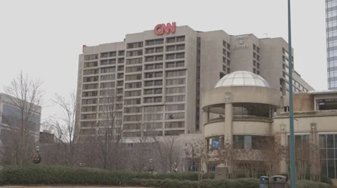 CNN Center on a cloudy day Stock Footage 34331661