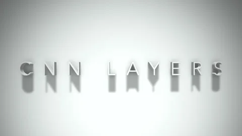 CNN Layers 3D title animation with shadows on a white background Stock Footage 296700804