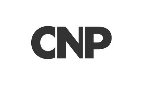 CNP logo design template with strong and modern bold text. Initial based ve.. Stock Illustration