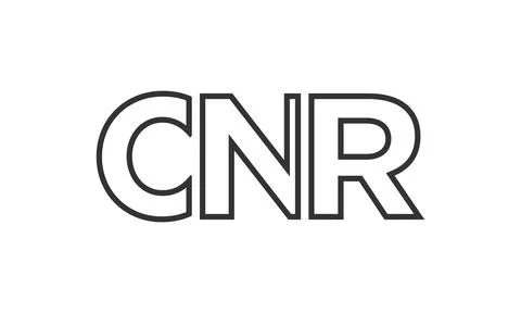 CNR logo design template with strong and modern bold text. Initial based ve.. Stock Illustration