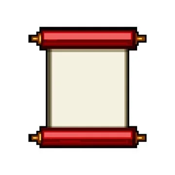 Cny chinese scroll pixel art vector illustration Stock Illustration
