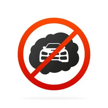 Co 2 emissions in flat style on white background. Simple vector illustration 库存插图