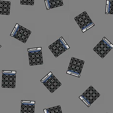 Co capture devices carbon vector seamless pattern Illustrazione stock