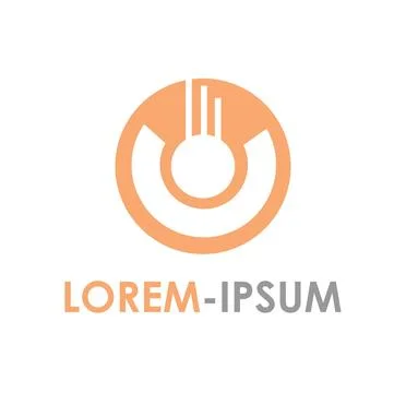 CO, COM, OC initials circle shape button vector logo and icon Illustrazione stock