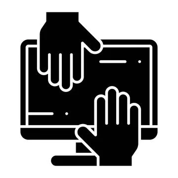 Co-Create Glyph Icon 库存插图