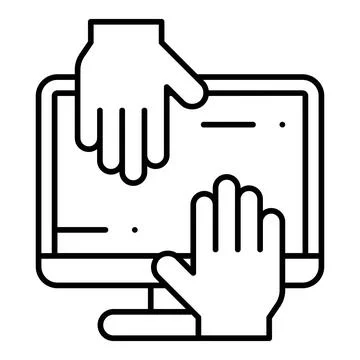 Co-Create Line Icon 库存插图