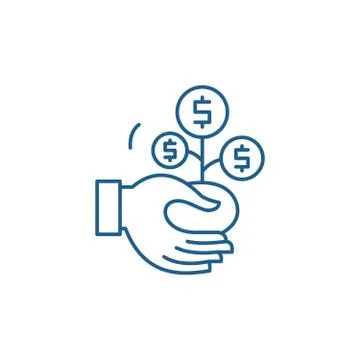 Co financing line icon concept. Co financing flat vector symbol, sign, outline Stock Illustration