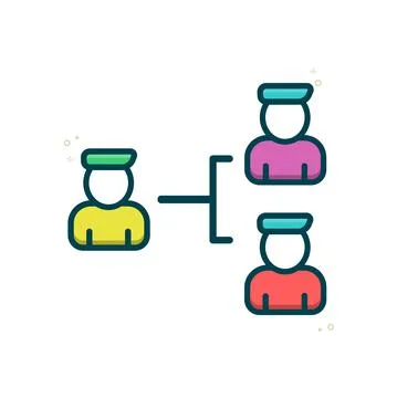 Co-founder vector illustration. Startup and new business filled outline icon. イラスト素材