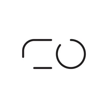Co initial letter vector logo icon Stock Illustration