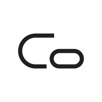 Co initial letter vector logo Stock Illustration