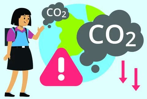 CO Pollution Concept Illustration Stock Illustration