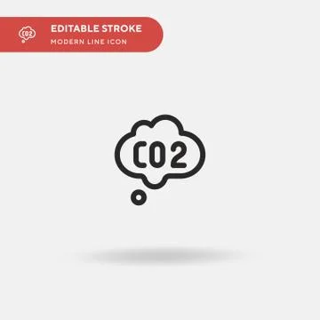 Co Simple vector icon. Illustration symbol design template for web mobile UI  Stock Illustration