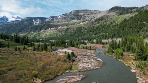 Co Valley Fly Over 스톡 동영상 245002733