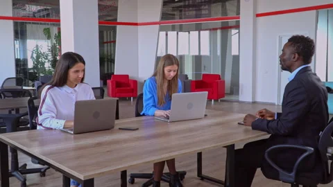 Co workers enjoying success Stock Footage 152042975