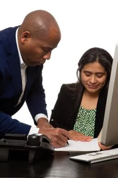 Co-Workers Having a Collaborative Meeting Stock Photos