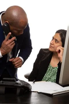 Co-Workers Having a Collaborative Meeting Stock Photos