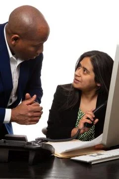Co-Workers Having Discussion Stock Photos