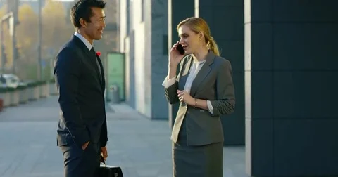 Co-Workers Waiting For Their Colleague Stock Footage 69268273