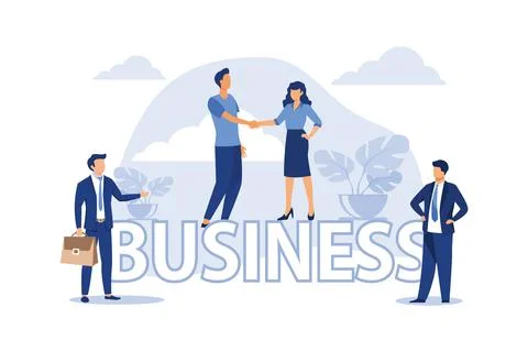 Co working space office interior with creative working people in public place Stock Illustration