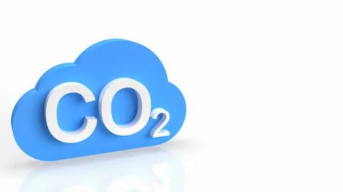 The co2 and cloud for eco or ecology concept 3d rendering Stock Photos
