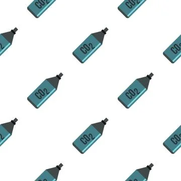 CO2 bottle pattern flat Stock Illustration