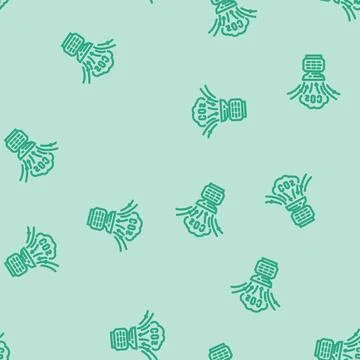 Co2 capture devices carbon line vector seamless pattern Stock Illustration