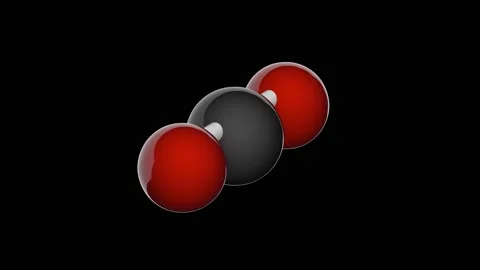CO2 Carbon dioxide. 3D render. RGB + Alpha (Transparent) channel. Stock Footage 148526737