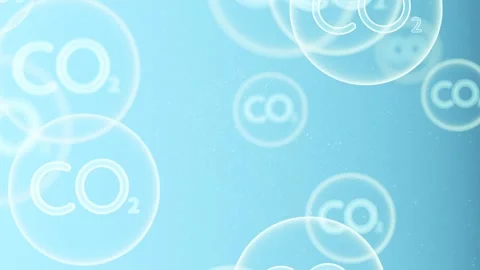 CO2 carbon dioxide bubbles motion background, carbon dioxide gas particles .. 스톡 동영상 327345173