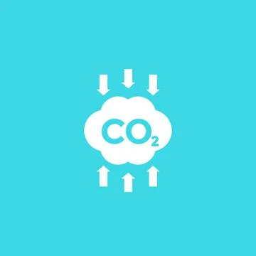 Co2, carbon emissions reduction, vector Stock Illustration