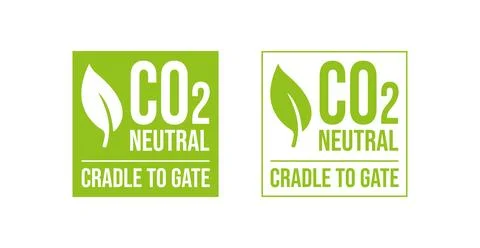 CO2. Carbon Neutral (zero emission) icon. イラスト素材