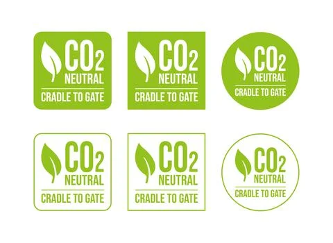 CO2. Carbon Neutral (zero emission) icon. イラスト素材