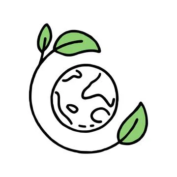 Co2 climate change concept green energy Planet Earth in the palm of your hand Stock Illustration