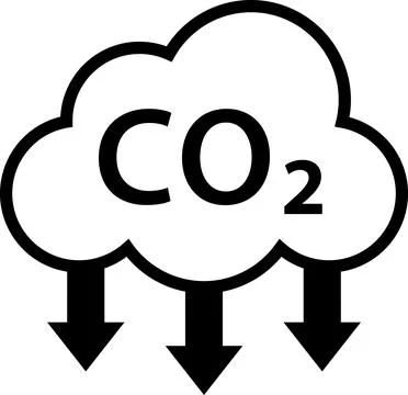 CO2 Cloud Emission and Absorption Icons Set, Reducing CO2 emissions vector icon Stock Illustration