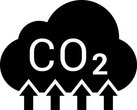 CO2 Cloud Emission and Absorption Icons Set, Reducing CO2 emissions vector icon Stock Illustration
