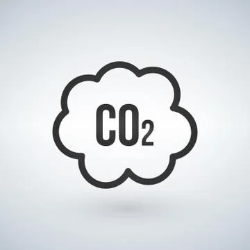 Co2 cloud icon, ecology, clean environment sign, vector illustration isolated on Stock Illustration