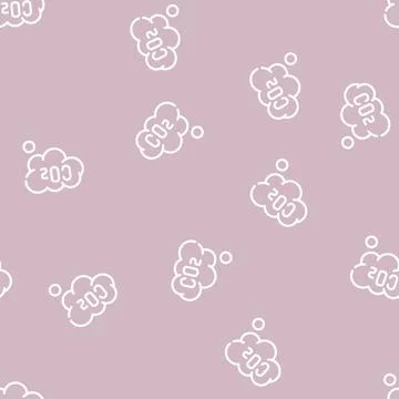 Co2 cloud line icon vector symbol illustration Stock Illustration