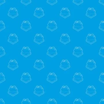 CO2 cloud pattern vector seamless blue イラスト素材