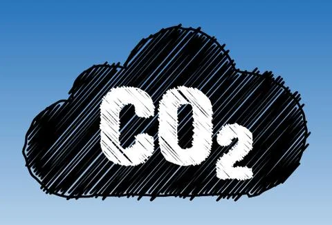 Co2 cloud pen style Stock Illustration