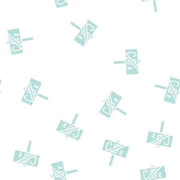 Co2 crossed nameplate glyph vector seamless pattern Stock Illustration