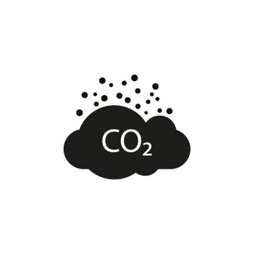Co2, ecology, cloud icon. Vector illustration, flat design. イラスト素材