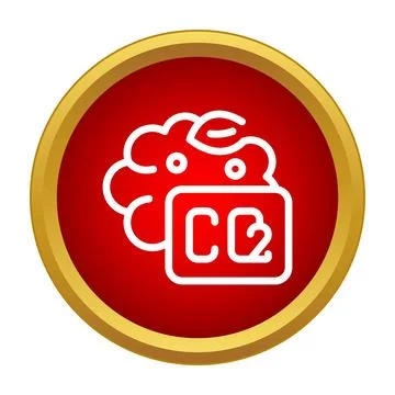 Co2 emission cloud icon representing global gas pollution Stock Illustration