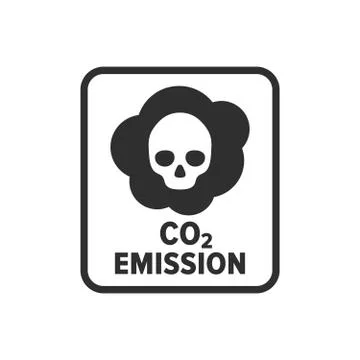 CO2 emission symbol  Stock Illustration