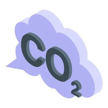 Co2 emission in thought bubble representing environmental issues Illustrazione stock