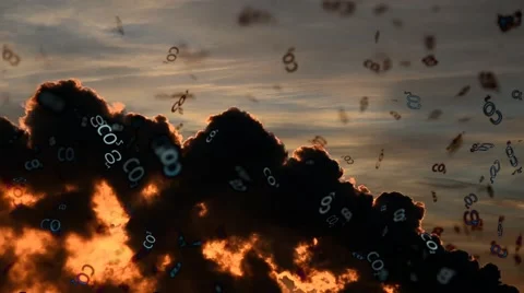 CO2 emissions to the atmosphere. Concept of global warming. Stock Footage 59537949