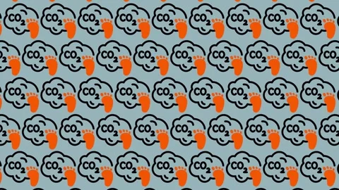 CO2 Emissions Cloud Icon Pattern. Video stock 325383412